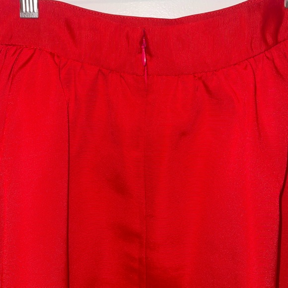 Red peplum high waist skirt! Knee length! Size 2 - Picture 4 of 4
